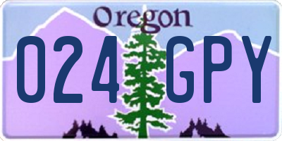 OR license plate 024GPY