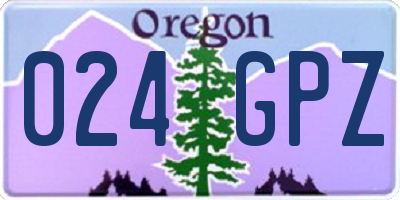 OR license plate 024GPZ