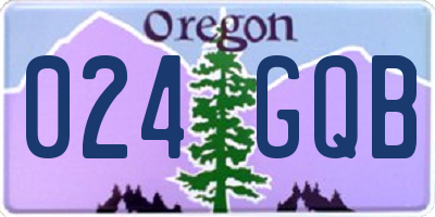 OR license plate 024GQB