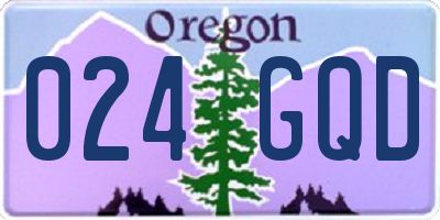 OR license plate 024GQD