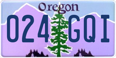 OR license plate 024GQI