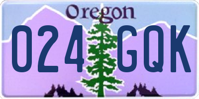 OR license plate 024GQK