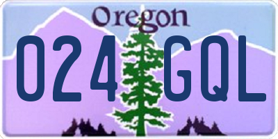 OR license plate 024GQL