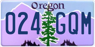 OR license plate 024GQM