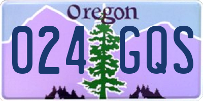 OR license plate 024GQS