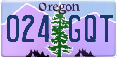 OR license plate 024GQT