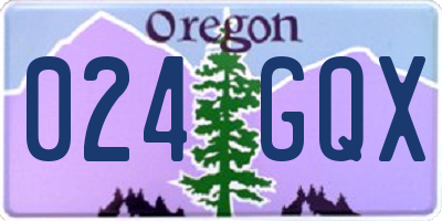 OR license plate 024GQX