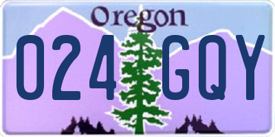 OR license plate 024GQY