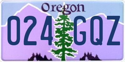 OR license plate 024GQZ