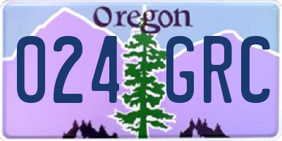OR license plate 024GRC