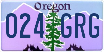 OR license plate 024GRG