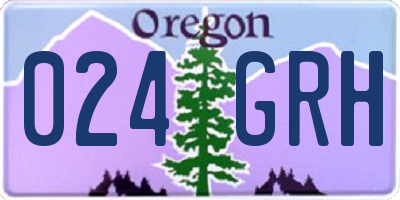 OR license plate 024GRH