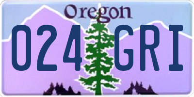 OR license plate 024GRI