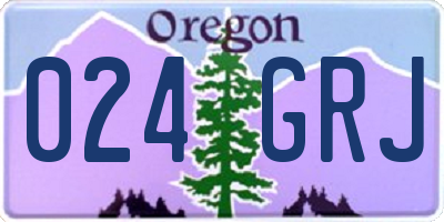 OR license plate 024GRJ