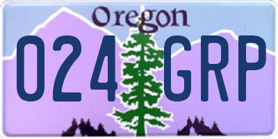 OR license plate 024GRP
