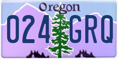 OR license plate 024GRQ