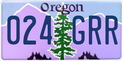OR license plate 024GRR