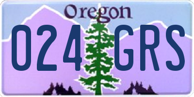 OR license plate 024GRS