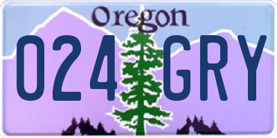 OR license plate 024GRY