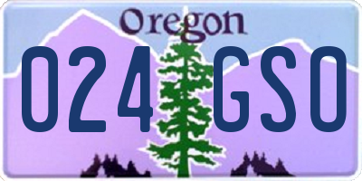 OR license plate 024GSO