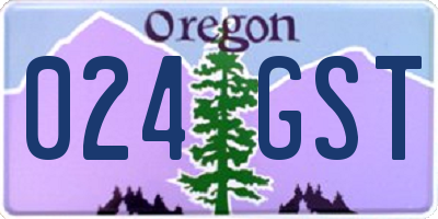 OR license plate 024GST