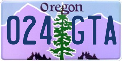 OR license plate 024GTA