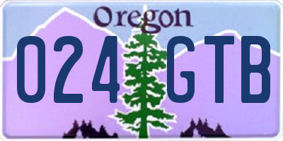 OR license plate 024GTB