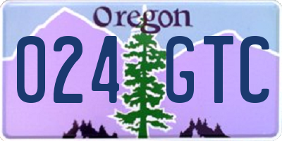 OR license plate 024GTC