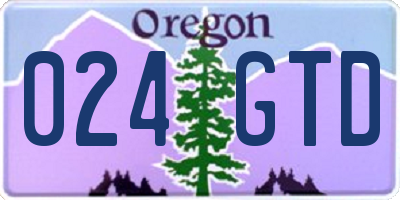 OR license plate 024GTD