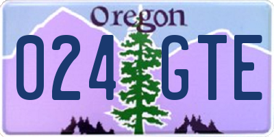 OR license plate 024GTE