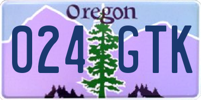 OR license plate 024GTK