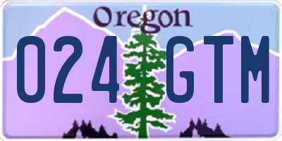 OR license plate 024GTM