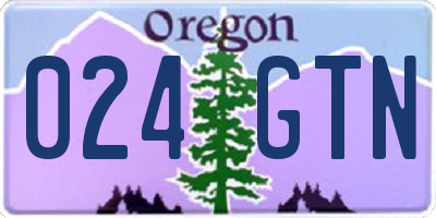 OR license plate 024GTN