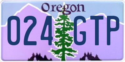OR license plate 024GTP