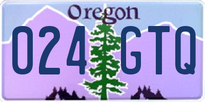 OR license plate 024GTQ