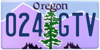 OR license plate 024GTV