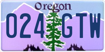 OR license plate 024GTW