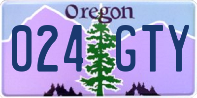 OR license plate 024GTY