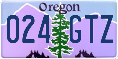 OR license plate 024GTZ
