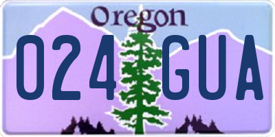OR license plate 024GUA
