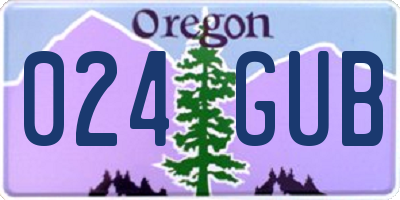 OR license plate 024GUB