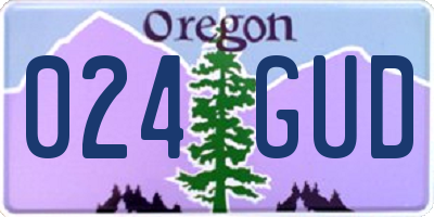 OR license plate 024GUD