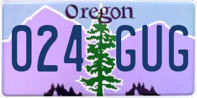 OR license plate 024GUG
