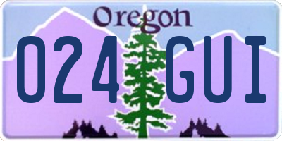 OR license plate 024GUI