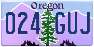 OR license plate 024GUJ