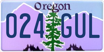 OR license plate 024GUL