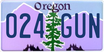 OR license plate 024GUN