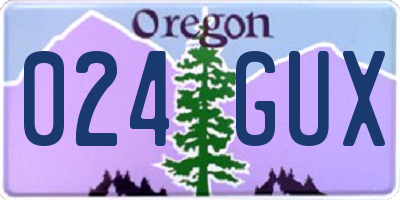 OR license plate 024GUX