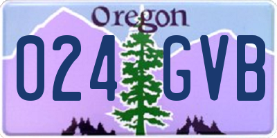 OR license plate 024GVB