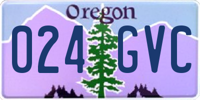 OR license plate 024GVC